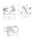 Αλλαντομηχανή Λεπίδα 350mm PALLADIO 350 AUT. SRM-PALLADIO 350 AUT.